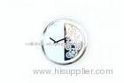 Simple 16 Inch Gear Wall Clock , White Symmetry Clock