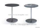 Marble Top Modern Coffee Table, Round End Table For Living Room