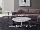 White Round Marble Coffee Tables, Living Room Coffee Table Set