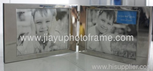 Foldable double Silver Plated Photo Frames