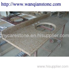 golden yellow granite vanity top