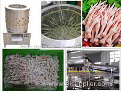 Hot Selling Stainless steel electric motor drived chicken feet cleaning machine/chicken feet processing machine