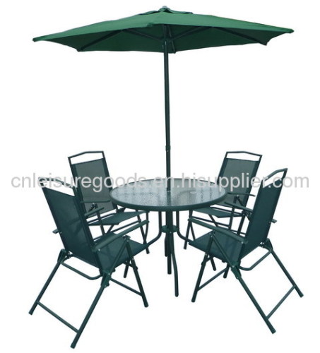 6pcs set patio furniture with umbrella