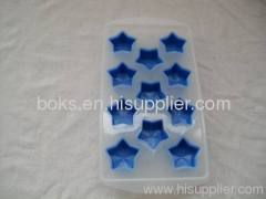 Five Star shape Plastic Ice Cube Tray