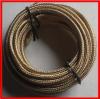 Flat cotton braided cable 2x0.75mm2