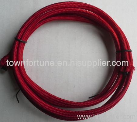 Flat cotton braided cable 2x0.75mm2