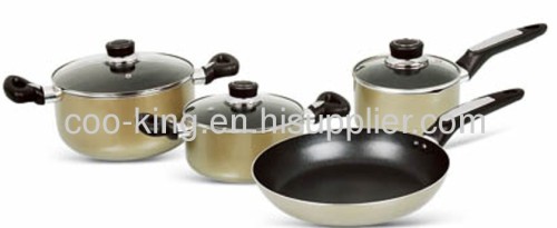 7PCS revited handle pan set