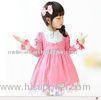 Lovely Girls Dress / Dresses , Pink Cotton Childrens Clothes Long Sleeve