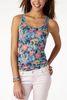 Sleeveless Printed , Womens Flower Shirts Blouses / Shirts