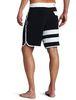 Black Summer 100 Polyester Shorts M , L Casual Stretch Waist Short