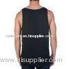 Mens / Boys Graphic Tank Tops , 50% Cotton Tagless Sleeveless Black