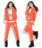 Casual Hoodies Set , Women / Ladies Hooded Sweatshirts Orange Cotton