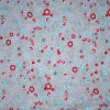 Butterfly printed 1x1 rib weft knitting fabric