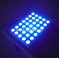 2.1" 5 x 7 blue dot matrix led display;5mm 5 x 7 blue dot ;