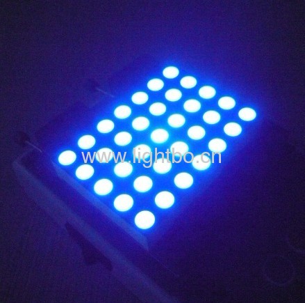 ultra parlak mavi 2.1" 5mm 5 x 7 nokta matrisli led ekran hareketli tabelalar, trafik mesaj panoları için, 38.1 x 53.34 x 8.4 mm