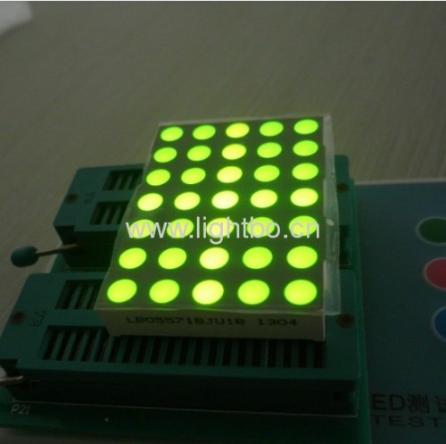 5 milímetros verde super brilhante 5 x 7 Dot Matrix Display LED para sinais móveis, painéis de mensagens de trânsito, 38,1 x 53,34cm x 8,4 mm