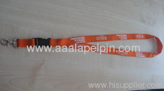 20mm Orange Polyester ribbed lanyard