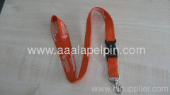 20mm Orange Polyester ribbed lanyard