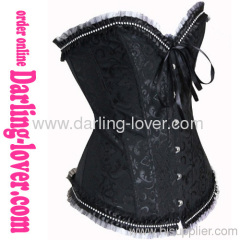 Black Jacquard Sexy Lace Corset