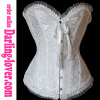 White Sexy Jacquard Lace Corset