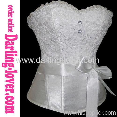 Sexy White Wedding Lace Corset