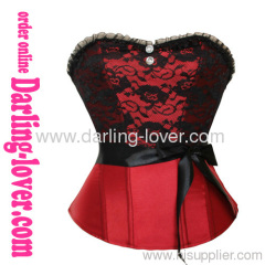 Sexy Red Wedding Lace Corset