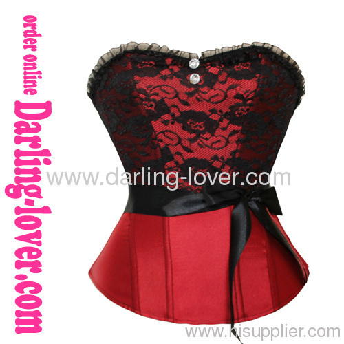 Red Sexy Wedding Lace Fashion Corset