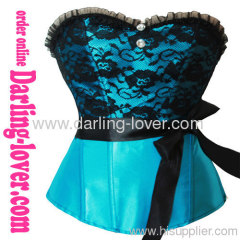 Blue Sexy Lace Wedding Corset