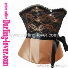 Brown Sexy Lace Wedding Corset