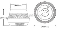 UL listed IP65 40W Induction Canopy Light