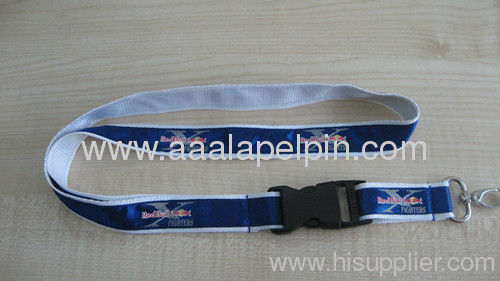 2.5cm polyester satin ribbon lanyard