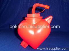 Plastic Heart-shaped Valentine's Mugs with Straw