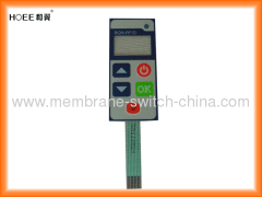 waterproof membrane switch panel with clear or tinted LCD window