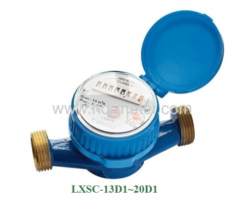 Single jet dry type Vane Wheel water meter