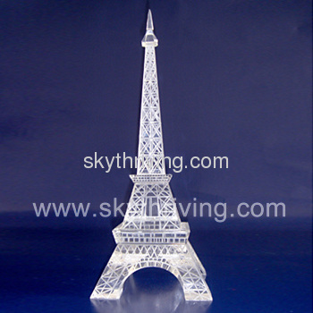 crystal building model, crystal Eiffel Tower
