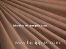 Coffee Polyester PU Synthetic Leather Cloth Fabric For Jacket Garment