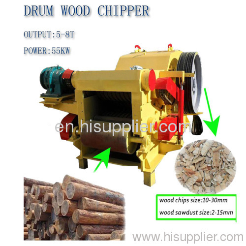 wood logs chipping machine