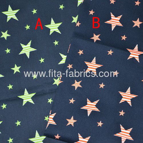 Glitter Star Printed Cotton Twill