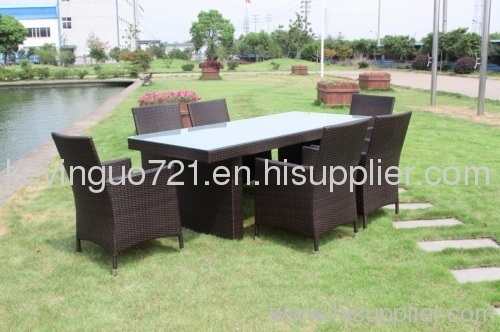 Outdoor Rattan Patio Porch furniture Dining Set
