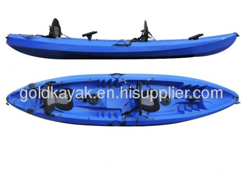 three seater trio sit on top fishing kayak PE material