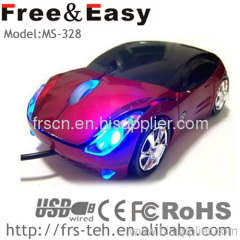 Wired Car shape optical usb mouse