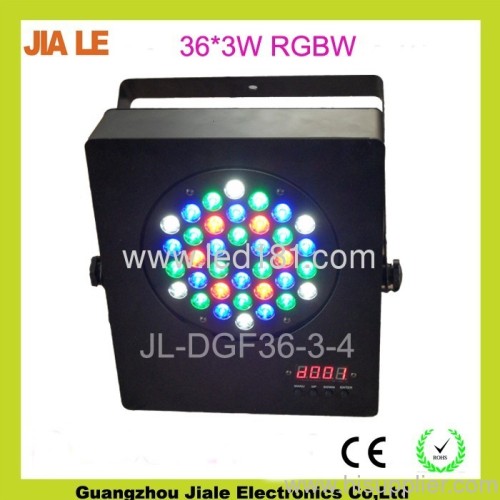 36*3w RGBW led flat par 64 stage light