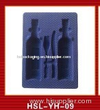 Plastic Vacuum forming flocking blister packaging tray for wine