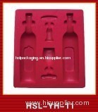 Plastic Vacuum forming flocking blister packaging tray for wine