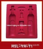 Plastic Vacuum forming flocking blister packaging tray for wine