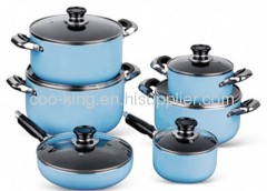 12PCS Colorful Press Aluminum Cookware Set