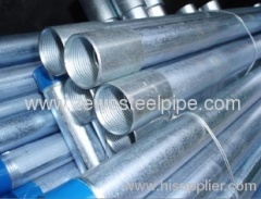 Carbon Galvanized steel pipe with threaded and coupling