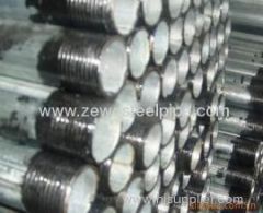 Carbon Galvanized steel pipe with threaded and coupling