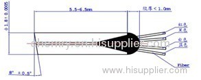 Four fiber pigtail w/o connector