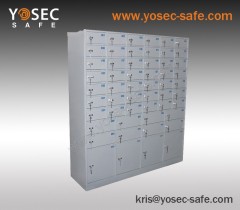 Steel safe deposit cabinet locker